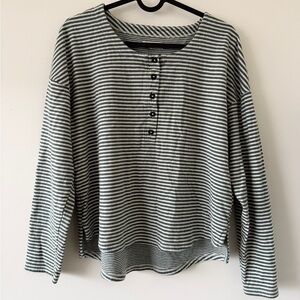 Striped Green Women's Top